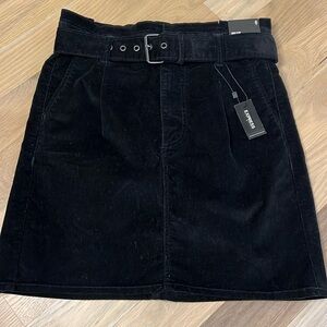 NWT Black corduroy, high-rise dress